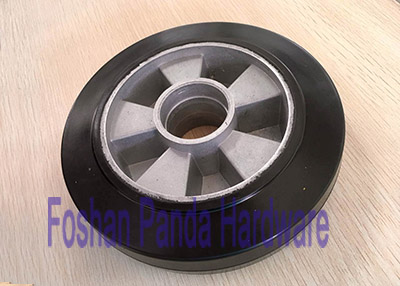 Rubber Tread Aluminum core Wheel for pallet truck and casters