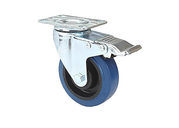 Swivel Brake Elastic rubber wheel Caster