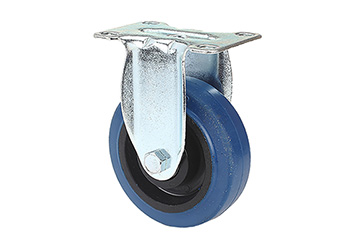 Rigid Elastic rubber wheel Caster